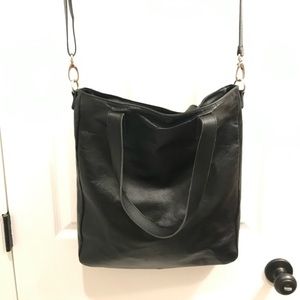 Italian leather tote bag